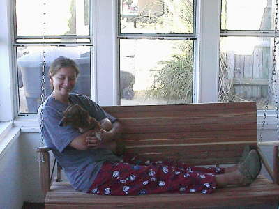 A Puppy and her swing